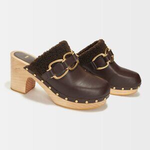 MAJE Clogs with chain-finish heels Made in Spain Bordeaux US 6